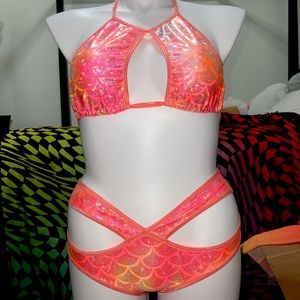HOLOGRAPHIC MERMAID BATHING SUIT